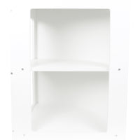 Bancone Angolare CM60 Bianco – MDF con 2 Ripiani Interni