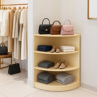 Bancone Angolare LM60 Acero – Vetrina Espositiva con Ripiani