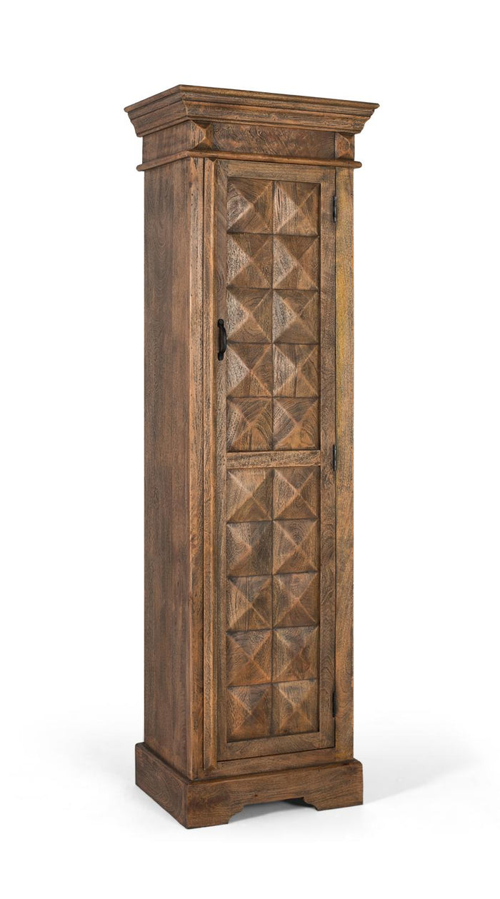 Mobile bar con anta frontale in legno di mango.