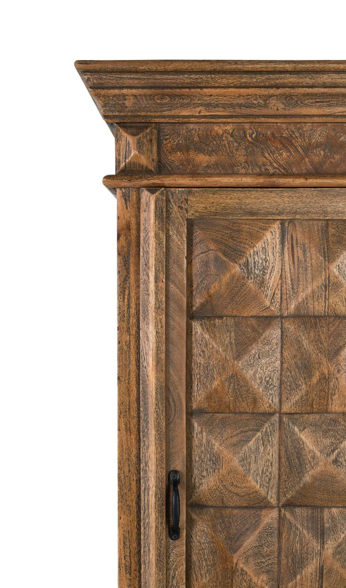 Mobile bar con anta frontale in legno di mango.