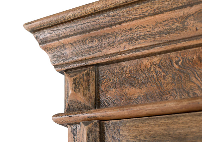 Mobile bar con anta frontale in legno di mango.