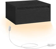 Cassettiera da parete – Con illuminazione in 3 colori ebano nero
