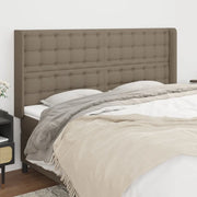 Testiera ad Orecchio Tortora 163x16x118/128 cm in Tessuto