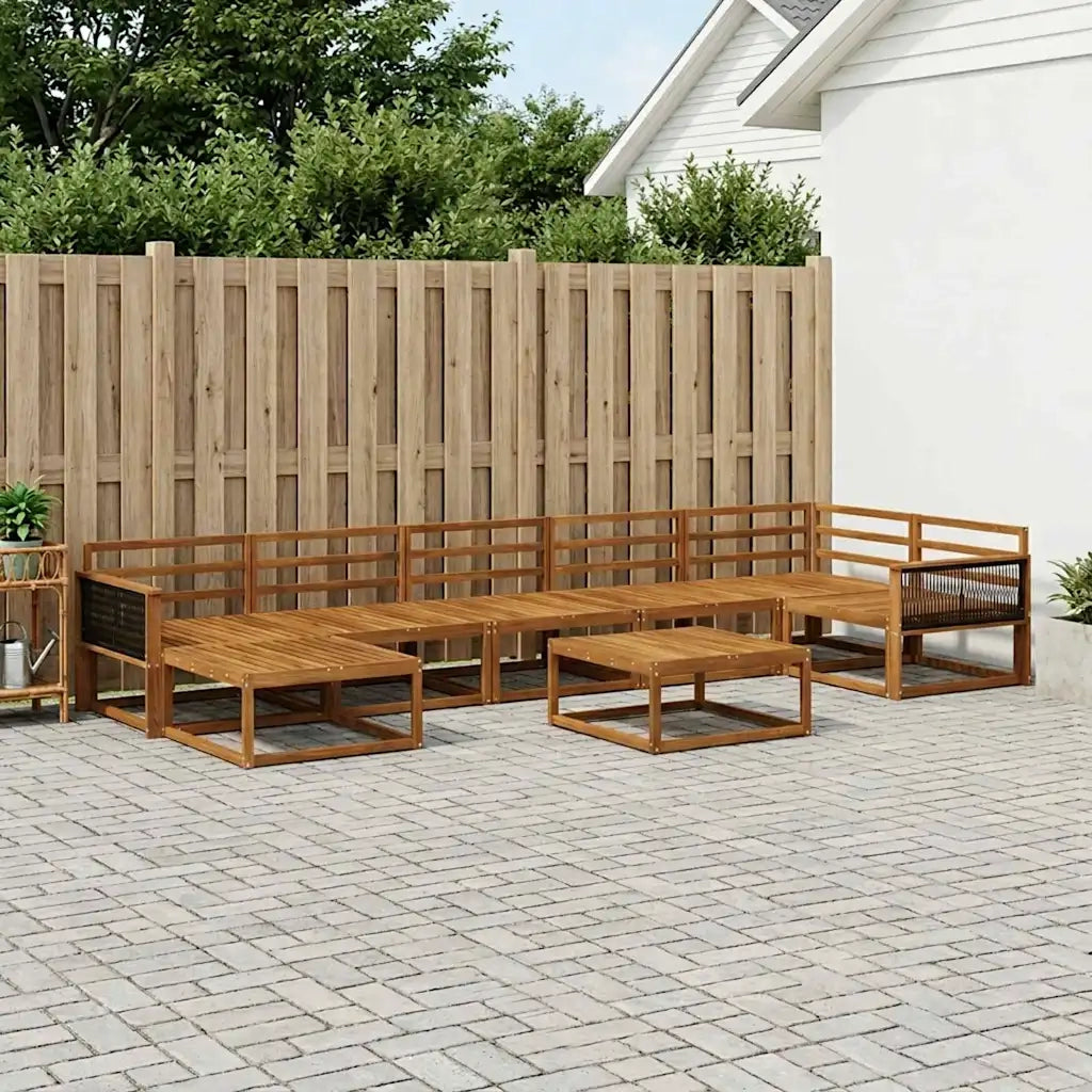 Set di divani da esterno 8 pcs Naturale