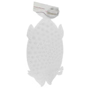 Trade Shop - Tappeto Tappetino Pvc Pesce Bianco Antiscivolo Vasca Bagno Doccia 74x36 Cm 59614 -