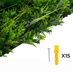 Piastrelle da Parete con Piante Artificiali 1m x 1m Pannello Erba Alina per Giardino e Arredo Casa