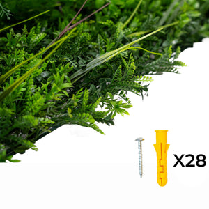 Piastrelle da Parete con Piante Artificiali 1m x 1m (2pz) Pannello Erba Alina per Giardino e Arredo Casa