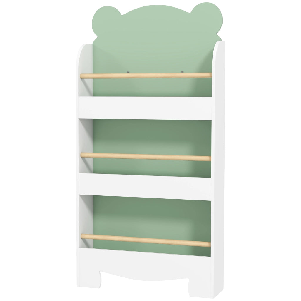 Libreria per Bambini con Orsetti ¨C zephmum ¨C Verde 55x15x110 cm