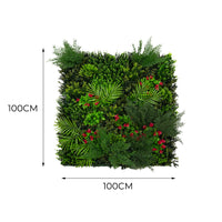 Piastrelle da Parete con Piante Artificiali 1m x 1m Pannello Erba Mira per Giardino e Arredo Casa