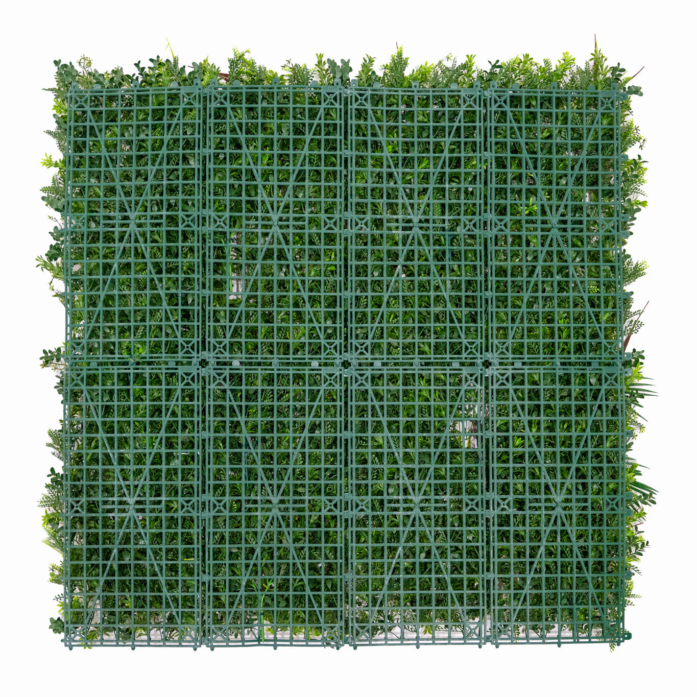 Piastrelle da Parete con Piante Artificiali 1m x 1m Pannello Erba Mira per Giardino e Arredo Casa