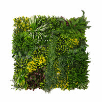 Piastrelle da Parete con Piante Artificiali 1m x 1m (3Pz) Pannello Erba Cassia per Giardino e Arredo Casa