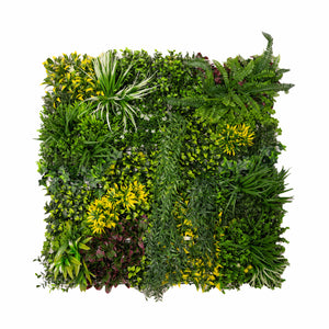 Piastrelle da Parete con Piante Artificiali 1m x 1m (3Pz) Pannello Erba Cassia per Giardino e Arredo Casa