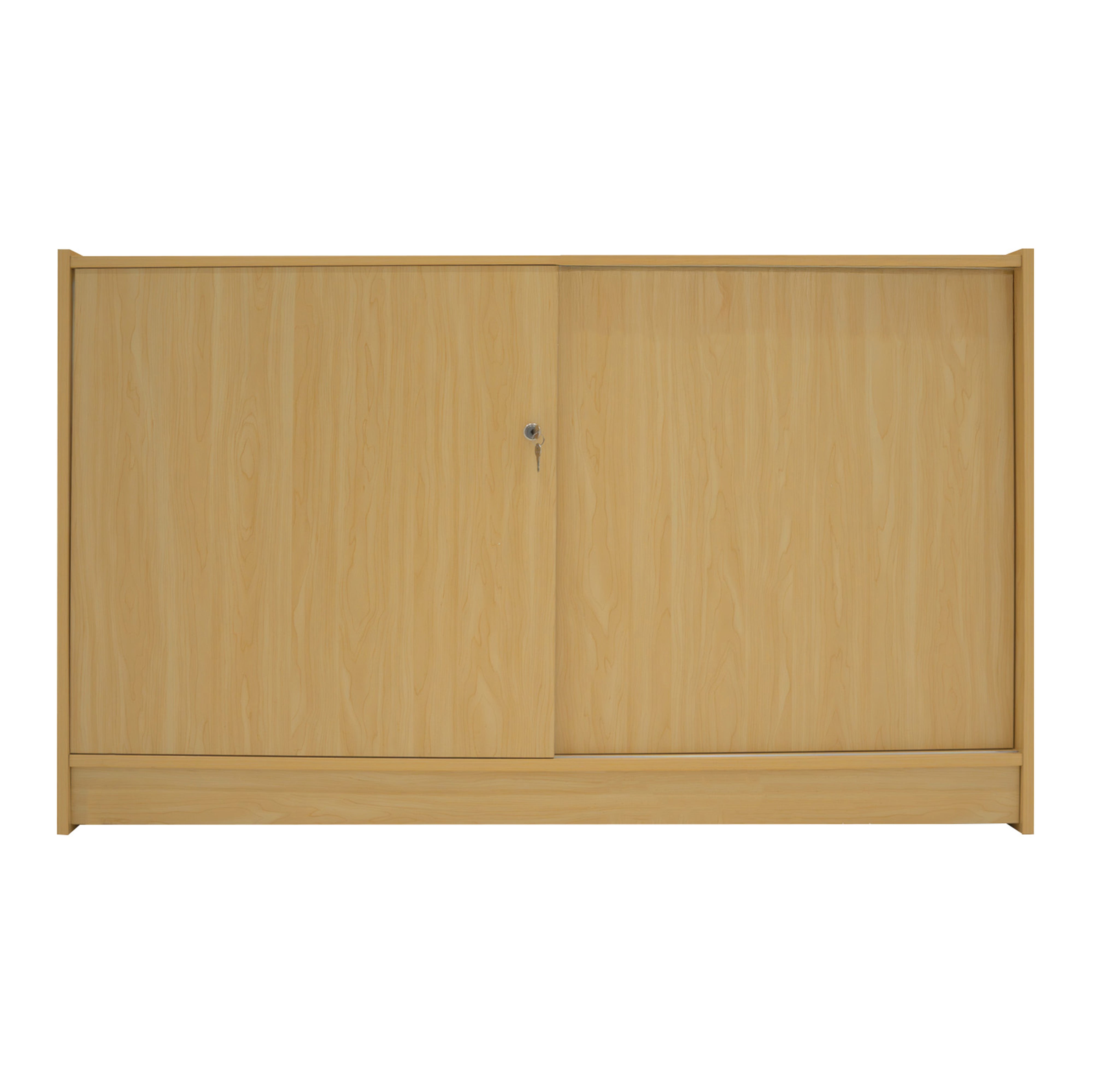 Bancone LED B1500 Acero con 1 Ripiano a Vista e 2 Ripiani Chiusi