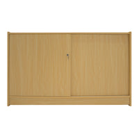 Bancone LED B1500 Acero con 1 Ripiano a Vista e 2 Ripiani Chiusi