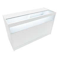 Bancone LED B1500 Bianco con 1 Ripiano a Vista e 2 Ripiani Chiusi