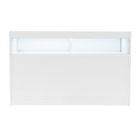 Bancone LED B1500 Bianco con 1 Ripiano a Vista e 2 Ripiani Chiusi