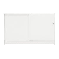 Bancone LED B1500 Bianco con 1 Ripiano a Vista e 2 Ripiani Chiusi