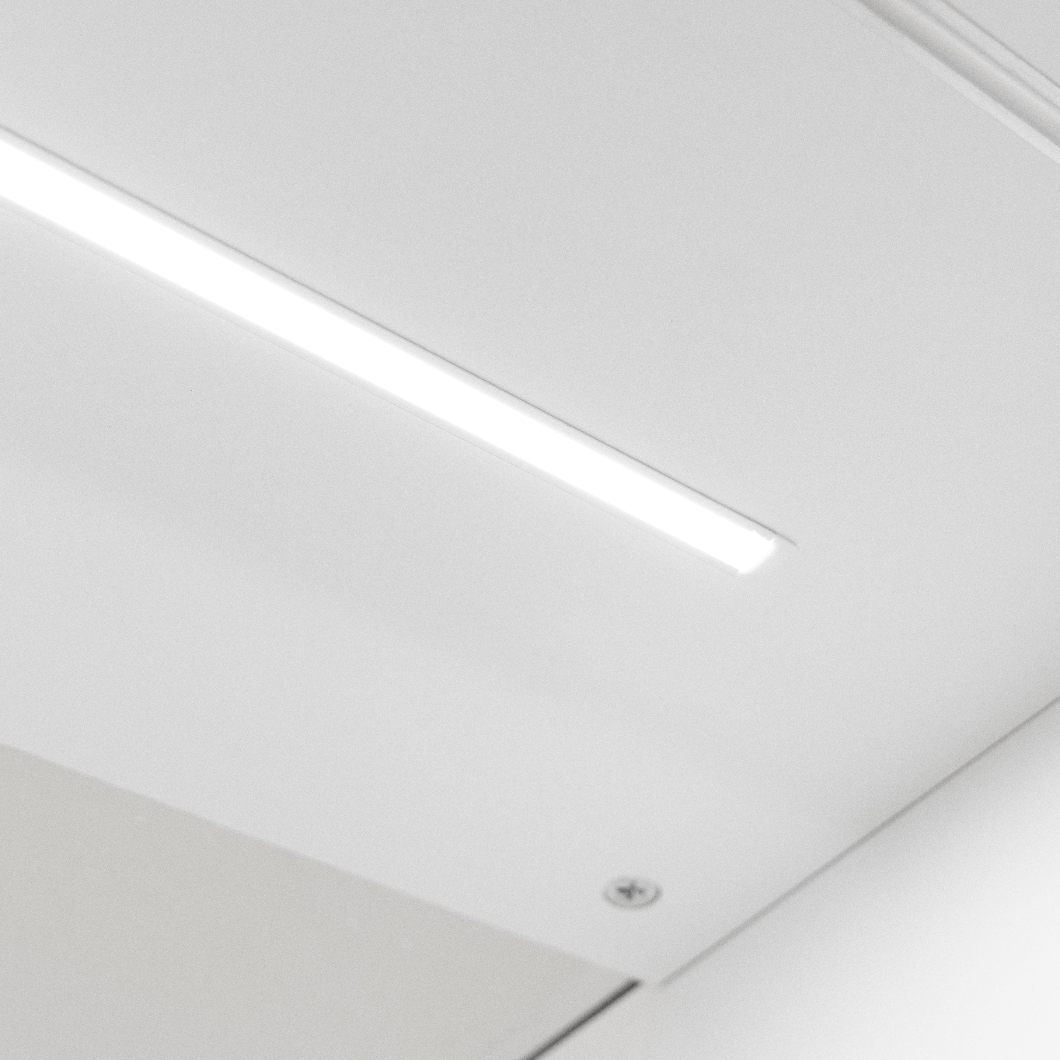 Bancone LED B1500 Bianco con 1 Ripiano a Vista e 2 Ripiani Chiusi