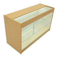 Bancone LED Acero K1500 con 3 Ripiani, Vetrina e Ante Bloccabili – 2 Chiavi