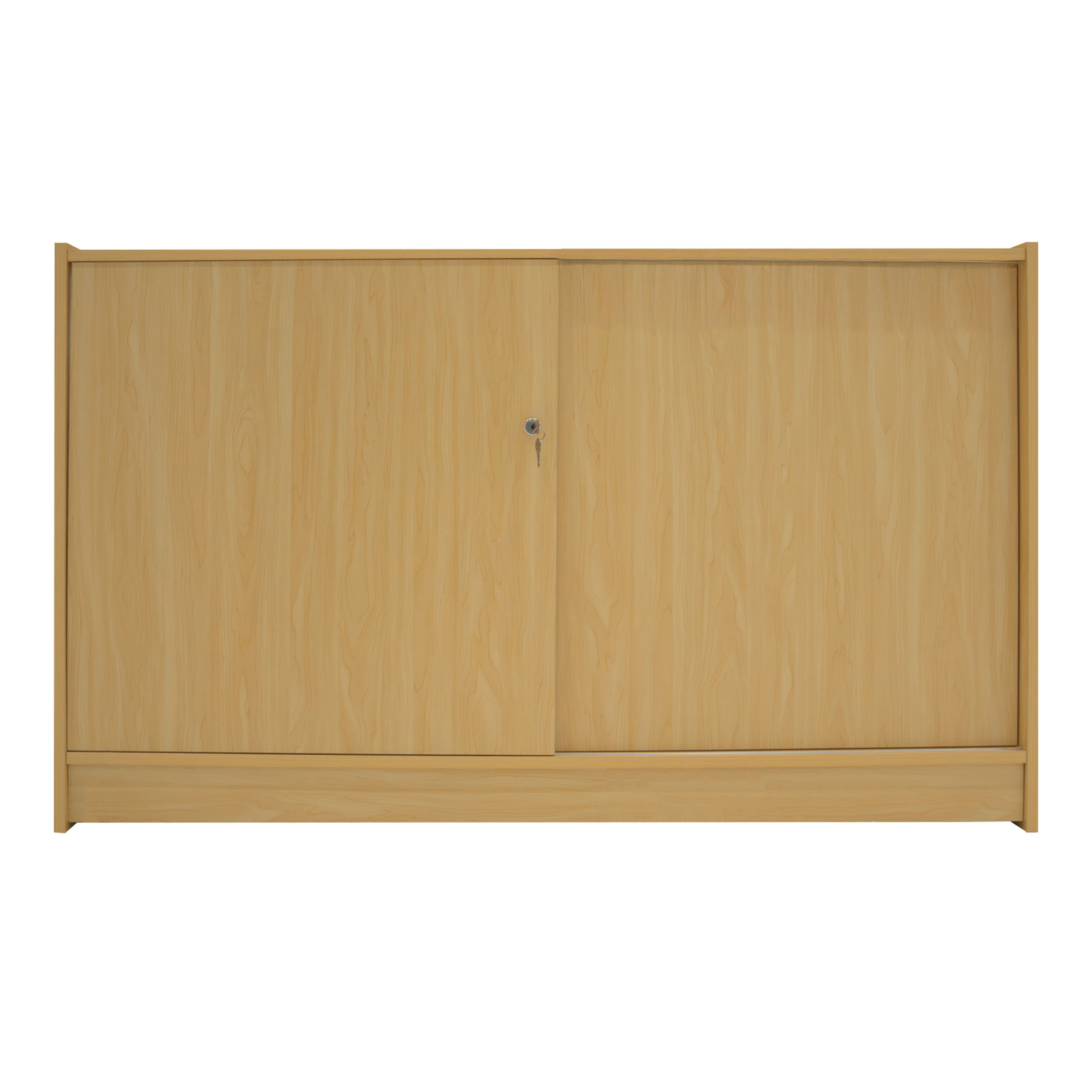 Bancone LED Acero K1500 con 3 Ripiani, Vetrina e Ante Bloccabili – 2 Chiavi