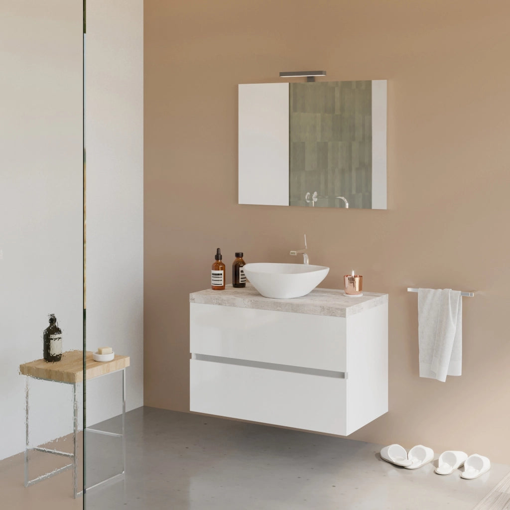 Specchiera a filo cm. 80 x 60 reversibile