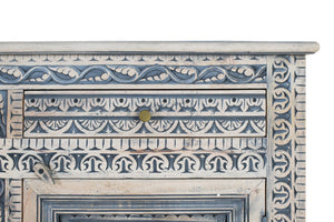 Credenza con tre cassetti e quattro ante in legno di sheesham