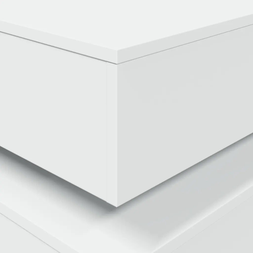 Tavolino da Soggiorno con Luci LED Bianco 90x50x40 cm