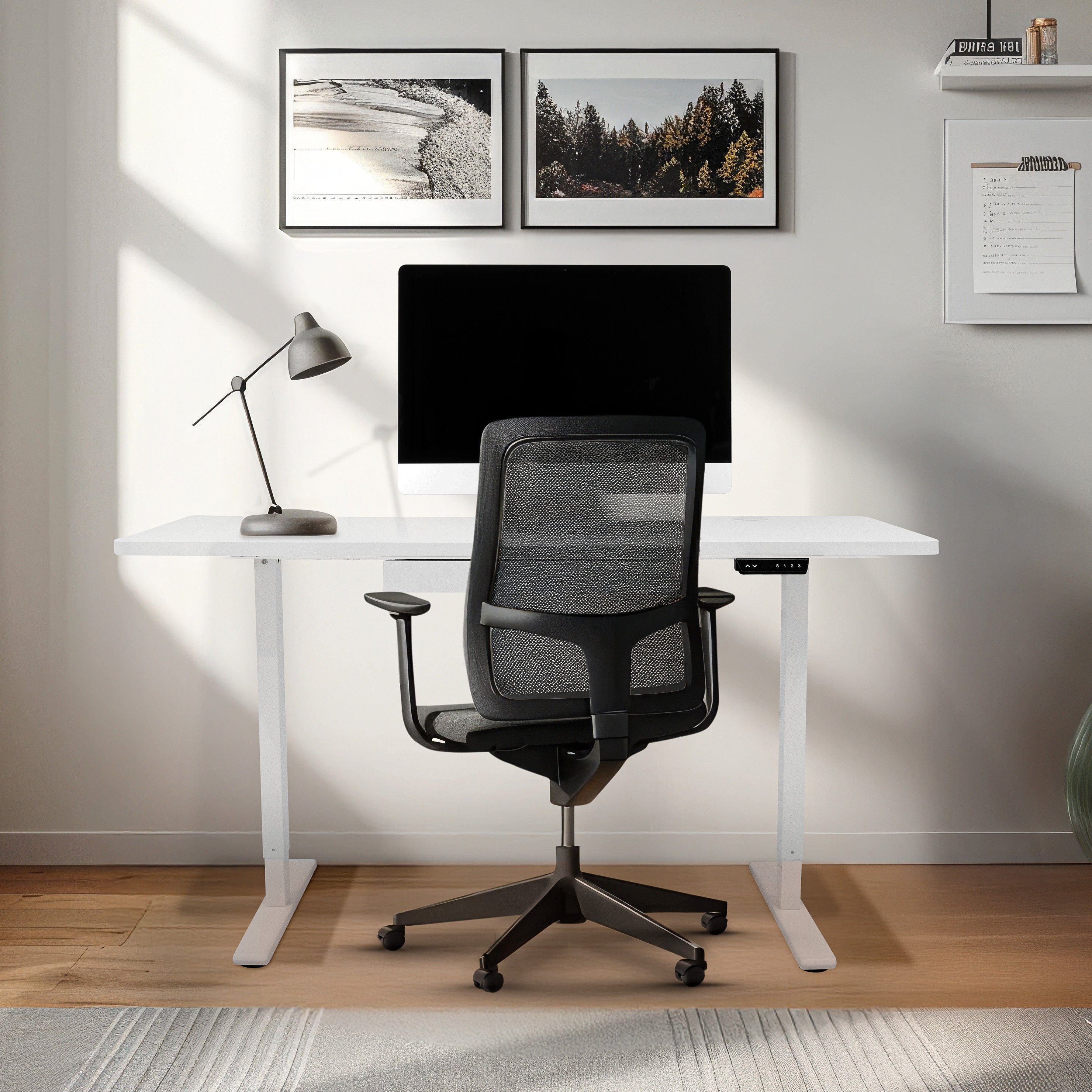 Scrivania Elettrica Regolabile 140cm Altezza Regolabile con Cassetto