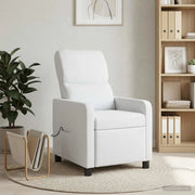Divano Sedia-Poltrona reclinabile Bianco Tessuto 678419