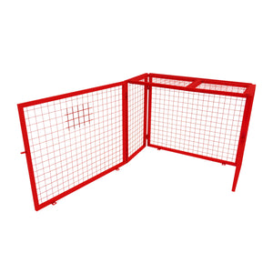 Gabbia di Sicurezza Pieghevole in Acciaio per Bombole di Gas - Contiene 3 Bombole da 19kg