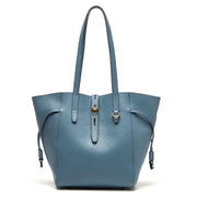 Borsa a tracolla da donna in vera pelle, colore blu.