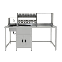 Banco Lavoro Bubble Tea Professionale Acciaio Inox Boba Station Completa