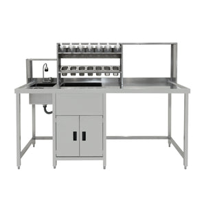 Banco Lavoro Bubble Tea Professionale Acciaio Inox Boba Station Completa