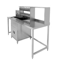 Banco Lavoro Bubble Tea Professionale Acciaio Inox Boba Station Completa