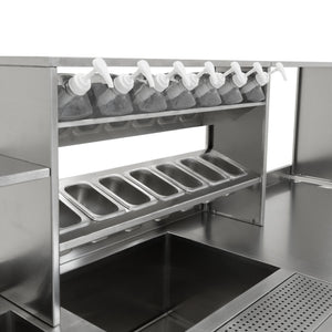 Banco Lavoro Bubble Tea Professionale Acciaio Inox Boba Station Completa