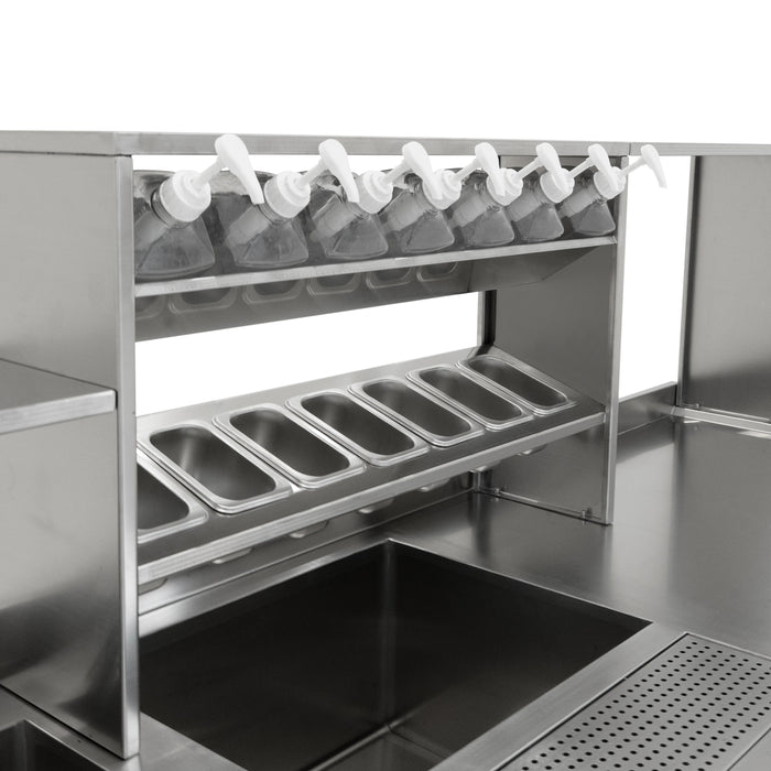 Banco Lavoro Bubble Tea Professionale Acciaio Inox Boba Station Completa