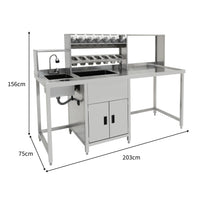 Postazione Bubble Tea Completa Frigo Ghiaccio Shaker Sigillatrice Kit Pro