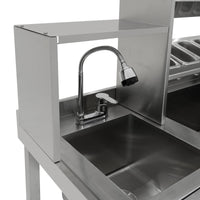 Postazione Bubble Tea con Frigo Scorrevole, Fabbricatore Ghiaccio, Shaker Elettrico e Sigillatrice Bicchieri