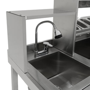 Postazione Bubble Tea con Frigo Scorrevole, Fabbricatore Ghiaccio, Shaker Elettrico e Sigillatrice Bicchieri