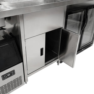 Postazione Bubble Tea Completa Frigo Ghiaccio Shaker Sigillatrice Kit Pro