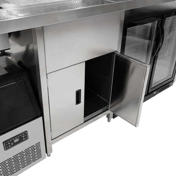 Postazione Bubble Tea Completa Frigo Ghiaccio Shaker Sigillatrice Kit Pro