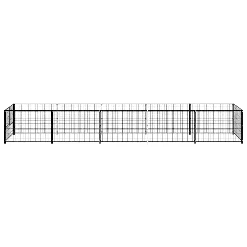 Gabbia per Cani Nera 5 mÂ² in Acciaio cod mxl 49240