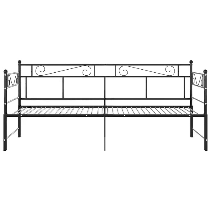 Telaio Divano Letto Estraibile Nero in Metallo 90x200 cm cod mxl 60636