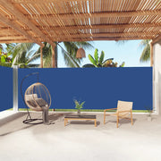 Tenda da Sole Laterale Retrattile-Tenda parasole per balcone per giardino Blu 200x1000 cm 887894