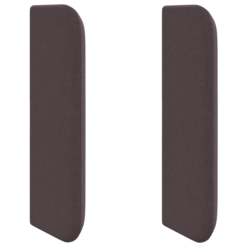 Orecchie testiera 2 pcs Square Tessuto Marrone Scuro