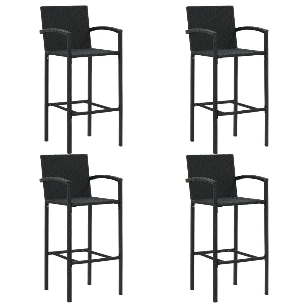 Set bar da giardino 5 pz nero 02_0013413