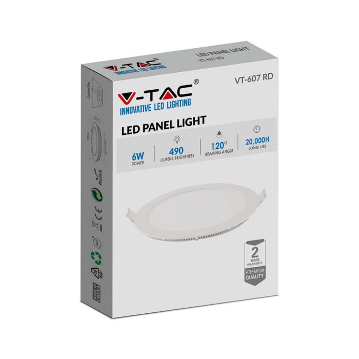 Pannello premium LED da 6W 3000K round