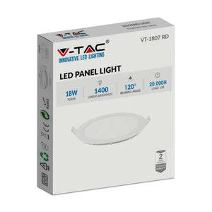 Pannello Premium LED da 18 W 6400K round