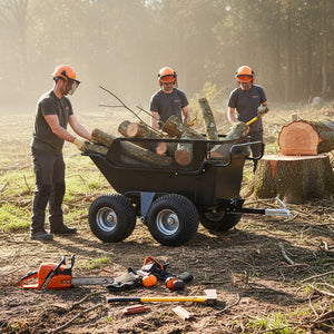 Rimorchio Ribaltabile ATV Quad Tosaerba 680kg Off Road Pesante Giardino Fattoria
