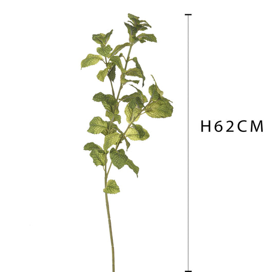 Set 4 Rami Artificiali di Menta Altezza 62 cm Verde